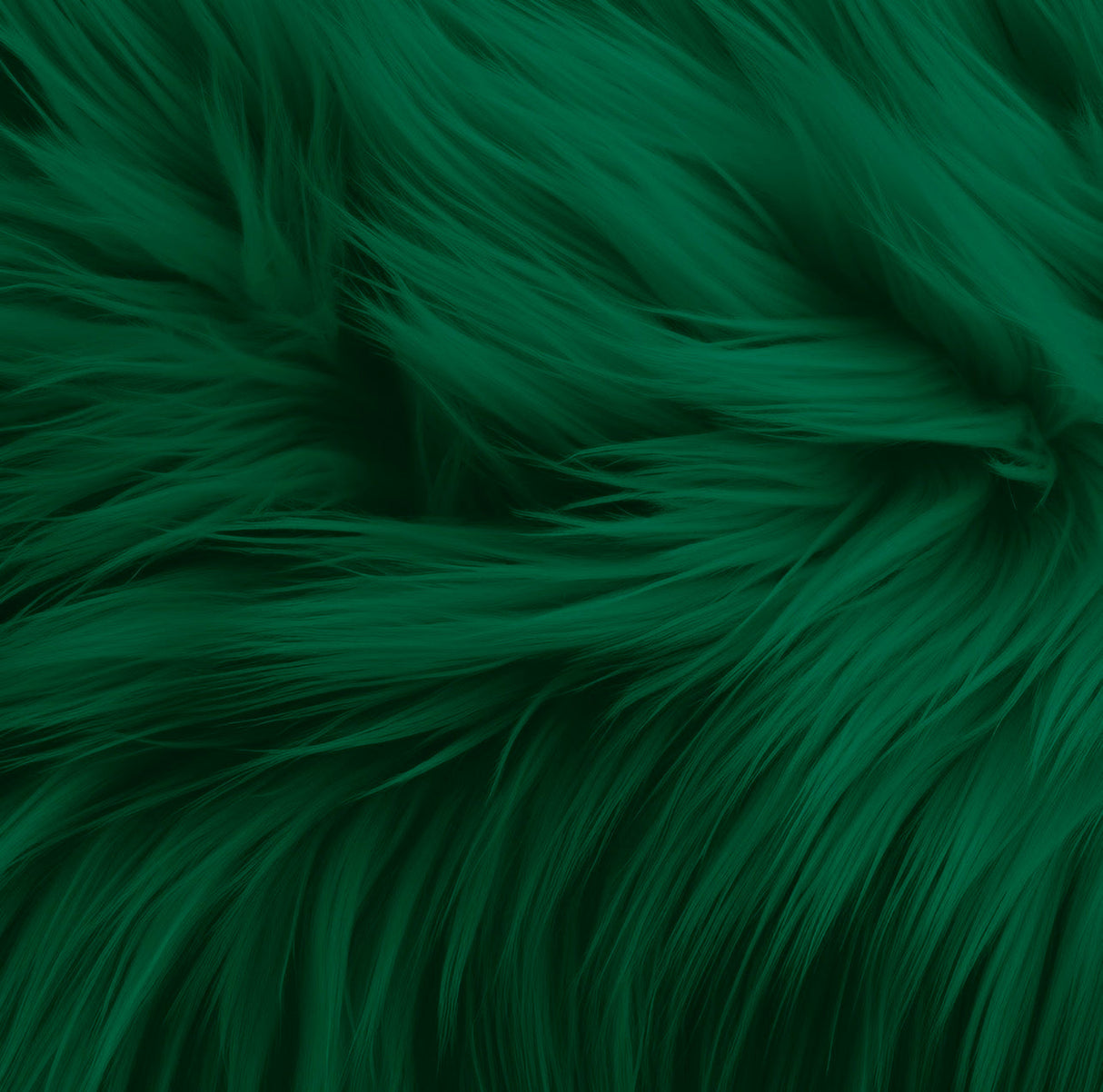 Faux Fur Fabric Squares Kelly Green