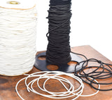Elastic Cord 2.5 mm White Black