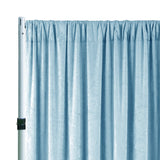 Crushed Velvet Backdrop Drape Panel 10 ft x 57 in Baby Blue