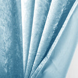 Crushed Velvet Backdrop Drape Panel 10 ft x 57 in Baby Blue