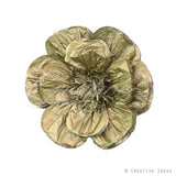 20" Metallic Tissue Scallop Flowers-Pc (Gold)