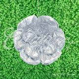 20" Metallic Tissue Scallop Flowers-Pc (Silver)