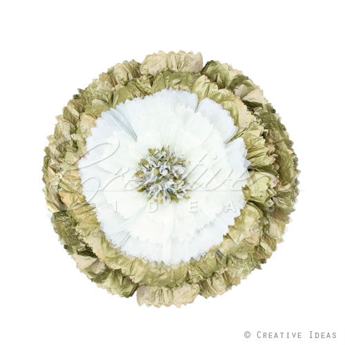 20" Metallic Tissue Starburst Flowers-Pc (Gold)