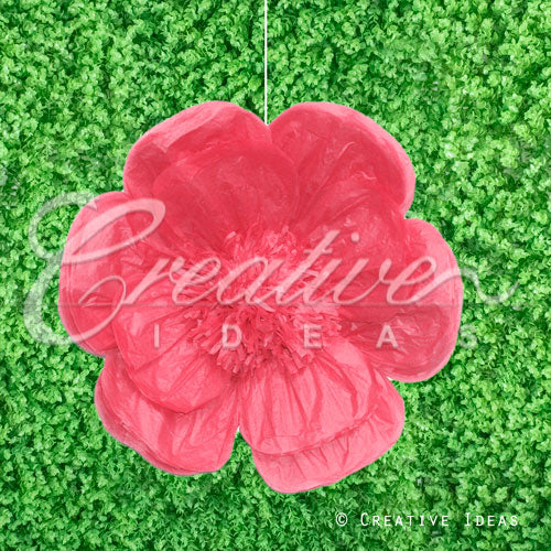 20" Tissue Scallop Flowers-Pc (Fuchsia)