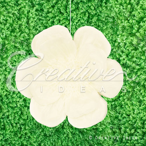 20" Tissue Scallop Flowers-Pc (Ivory)