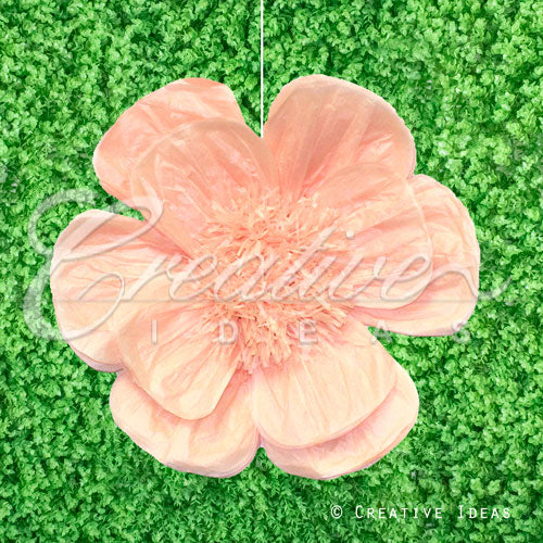 20" Tissue Scallop Flowers-Pc (Peach)