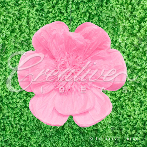 20" Tissue Scallop Flowers-Pc (Pink)