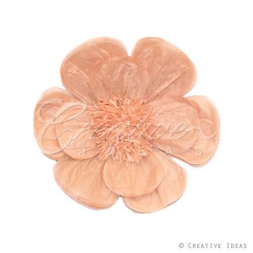 20" Tissue Scallop Flowers-Pc (Taupe)