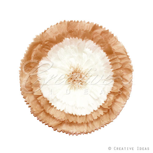 20" Tissue Starburst Flowers-Pc (Taupe)