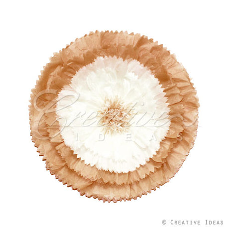 20" Tissue Starburst Flowers-Pc (Taupe)