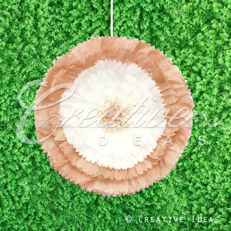 20" Tissue Starburst Flowers-Pc (Taupe)