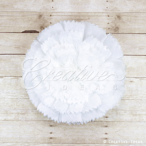 20" Tissue Starburst Flowers-Pc (White)