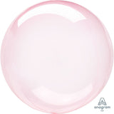 Plastic Balloon Girls Dark Pink Crystal Clearz