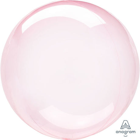 Plastic Balloon Girls Dark Pink Crystal Clearz