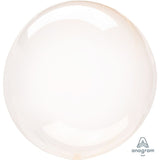 Plastic Balloon 20 Inch Crystal Clearz Orange
