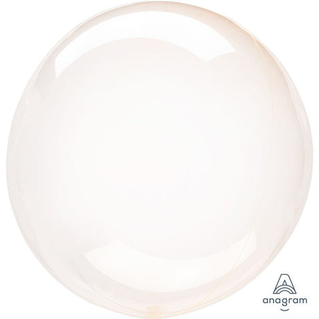 Plastic Balloon 20 Inch Crystal Clearz Orange