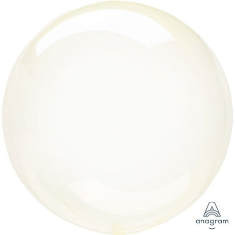 Plastic Balloon 20 Inch Crystal Clearz Yellow