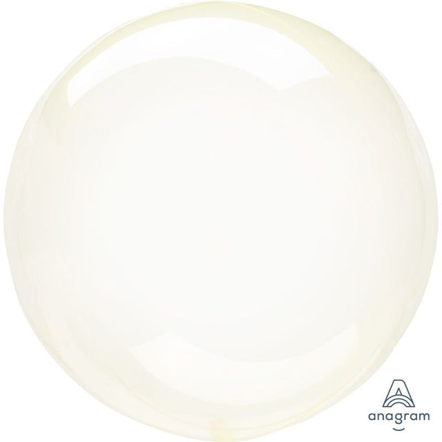 Plastic Balloon 20 Inch Crystal Clearz Yellow