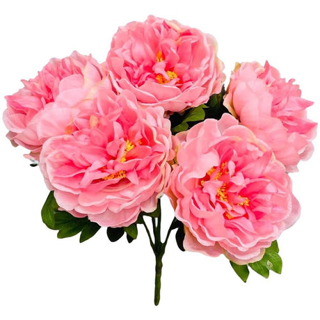 Peony Bush Pink Silk Flowers