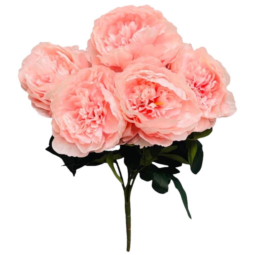 Silk Flowers Peony Bush Soft Pink