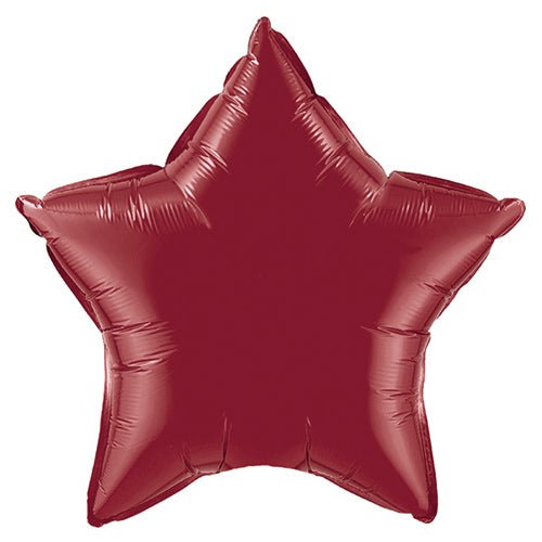 Foil Star Balloon Burgundy 20 Inch