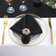 Crinkle Scuba Dinner Napkins 20x20 Black