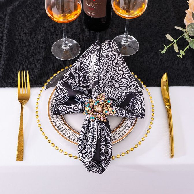 Scuba Dinner Napkin 20x20 Black
