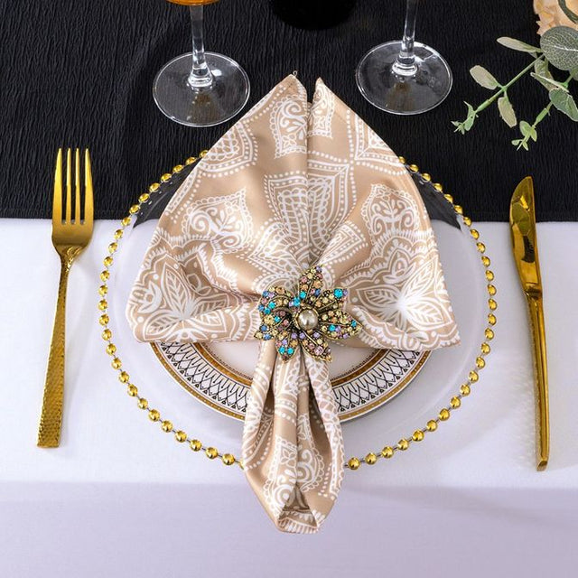 Scuba Dinner Napkin 20x20 Champagne
