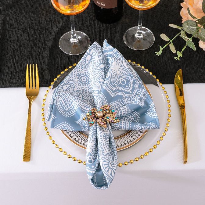 Scuba Dinner Napkins 20x20 Dusty Blue