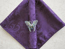 10 Piece Pack Floral Damask Jacquard Polyester Napkins (240 GSM)