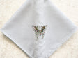 Floral Damask Jacquard Polyester Dinner Napkin Sample 20x20 White