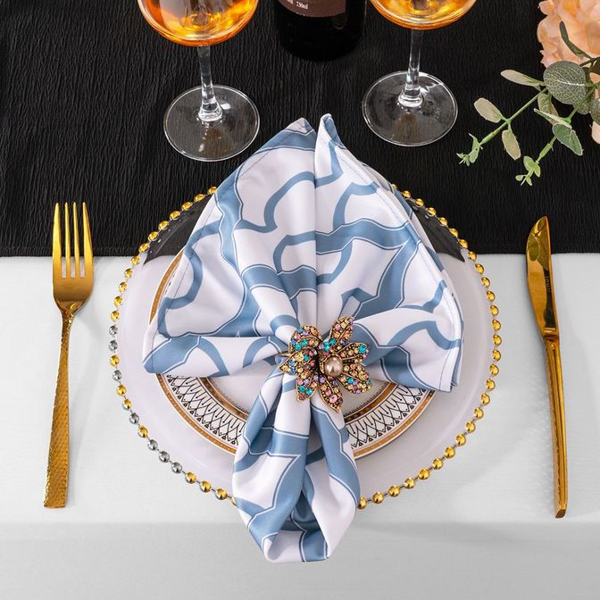 Scuba Dinner Napkin Sample 20x20 Dusty Blue