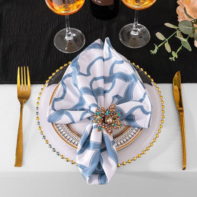 Scuba Dinner Napkins 20x20 Dusty Blue