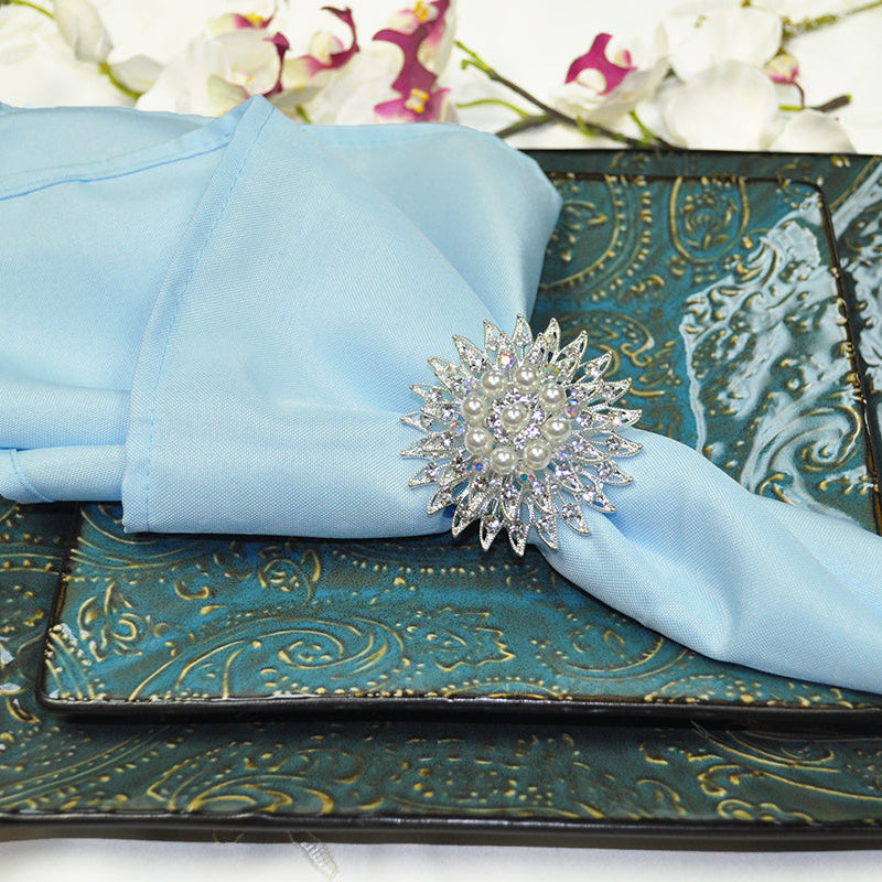 Polyester Dinner Napkins 20x20 Baby Blue
