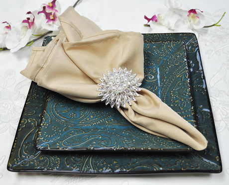 Premium Polyester Dinner Napkins 20x20 Champagne