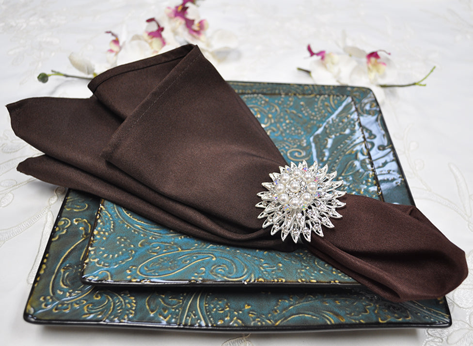 Polyester Dinner Napkins 20x20 Chocolate