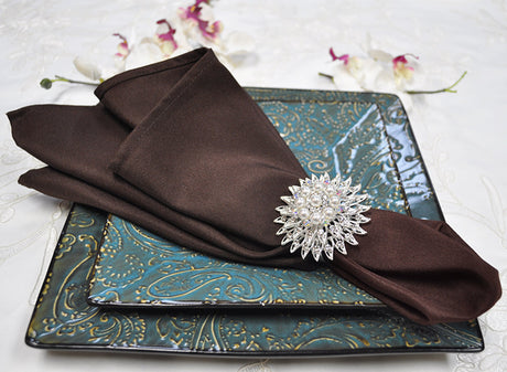 Polyester Dinner Napkins 20x20 Chocolate