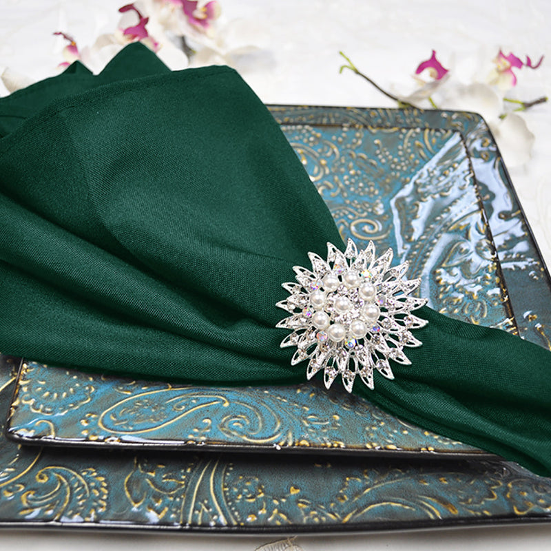 Polyester Dinner Napkins 20x20 Hunter Green