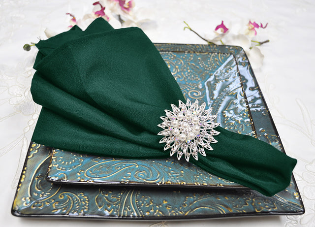 Polyester Dinner Napkins 20x20 Hunter Green
