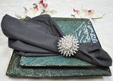 Polyester Dinner Napkins 20x20 Pewter/Charcoal