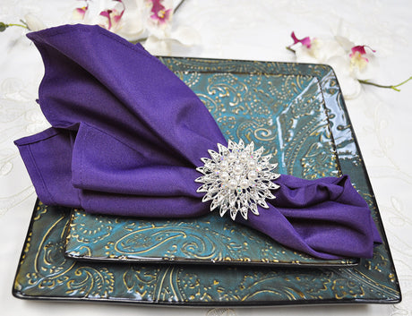 Polyester Dinner Napkins 20x20 Regency Purple