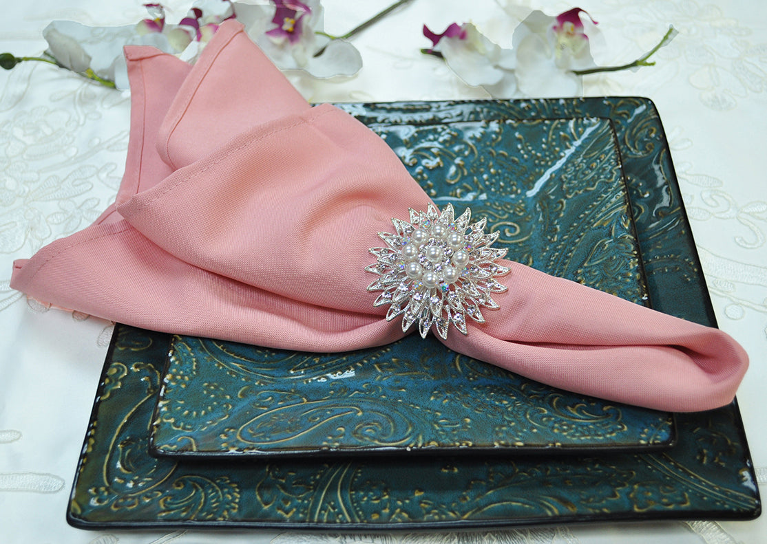 Polyester Dinner Napkins 20x20 Rose Pink