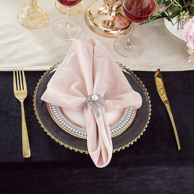 Scuba Dinner Napkins 20x20 Blush Pink