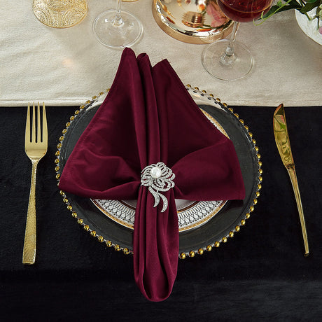 Scuba Dinner Napkins 20x20 Burgundy