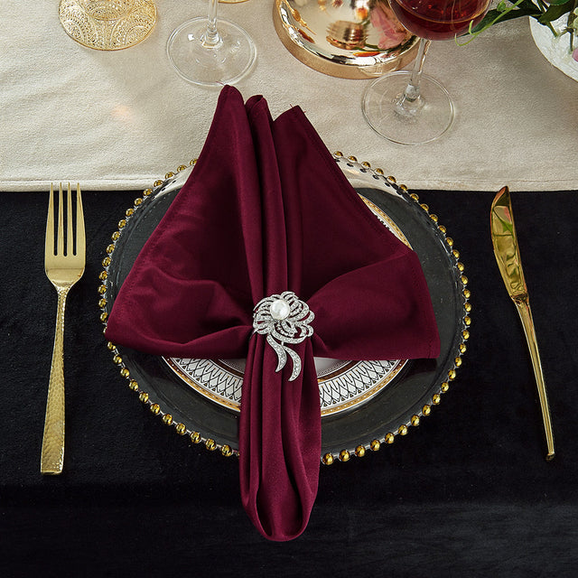 Scuba Dinner Napkins 20x20 Burgundy
