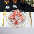 Wrinkle-Free Scuba Dinner Napkins 20x20 Rust/Burnt Orange