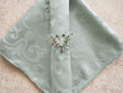 Jacquard Damask Cloth Dinner Napkins 20x20 Silver