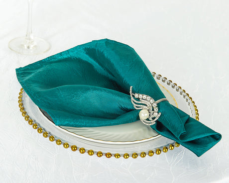 Crushed Taffeta Napkins for Elegant Table