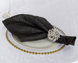 Crushed Taffeta Dinner Napkins 20x20 Black