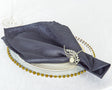 Crushed Taffeta Dinner Napkins 20x20 Pewter/Charcoal